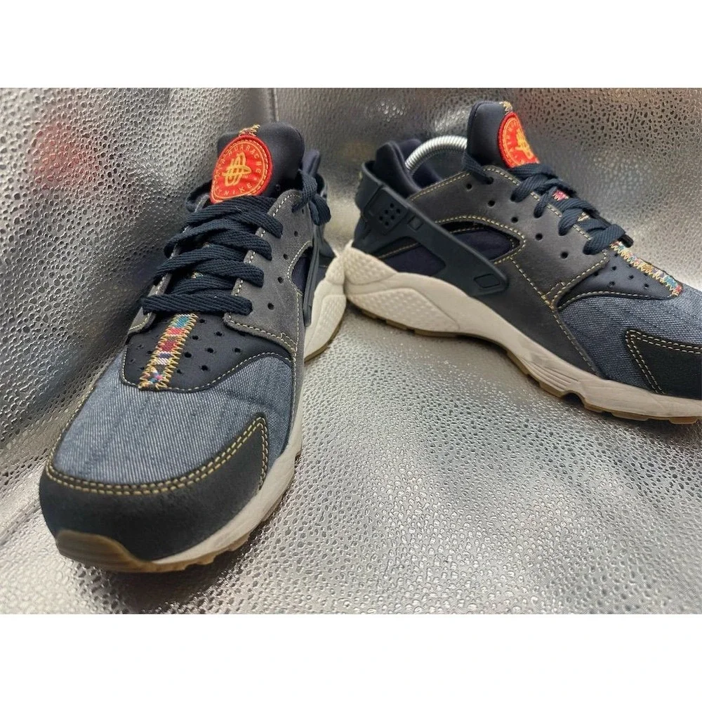 Nike‎ Air Huarache Run SE Afro Punk Men's Sneakers Blue Size 10